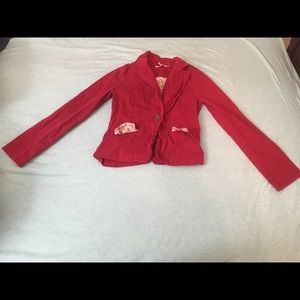 Cropped Floral Blazer